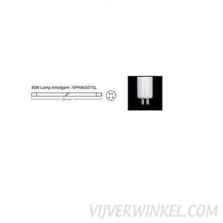 Vervanglamp Filtreau Module 80 Watt AMALGAAM wit lampvoetje - Afbeelding 3